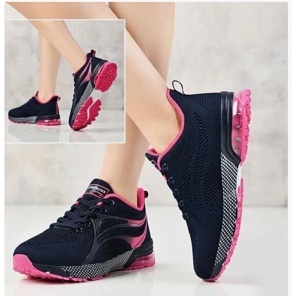 Lamincoa Women Air Running Shoes Athletic Sneakers Non Slip Blue Pink Size 7.5-8 - Picture 13 of 16